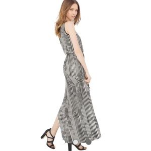 White House Black Market Black and White Striped Maxi Dress